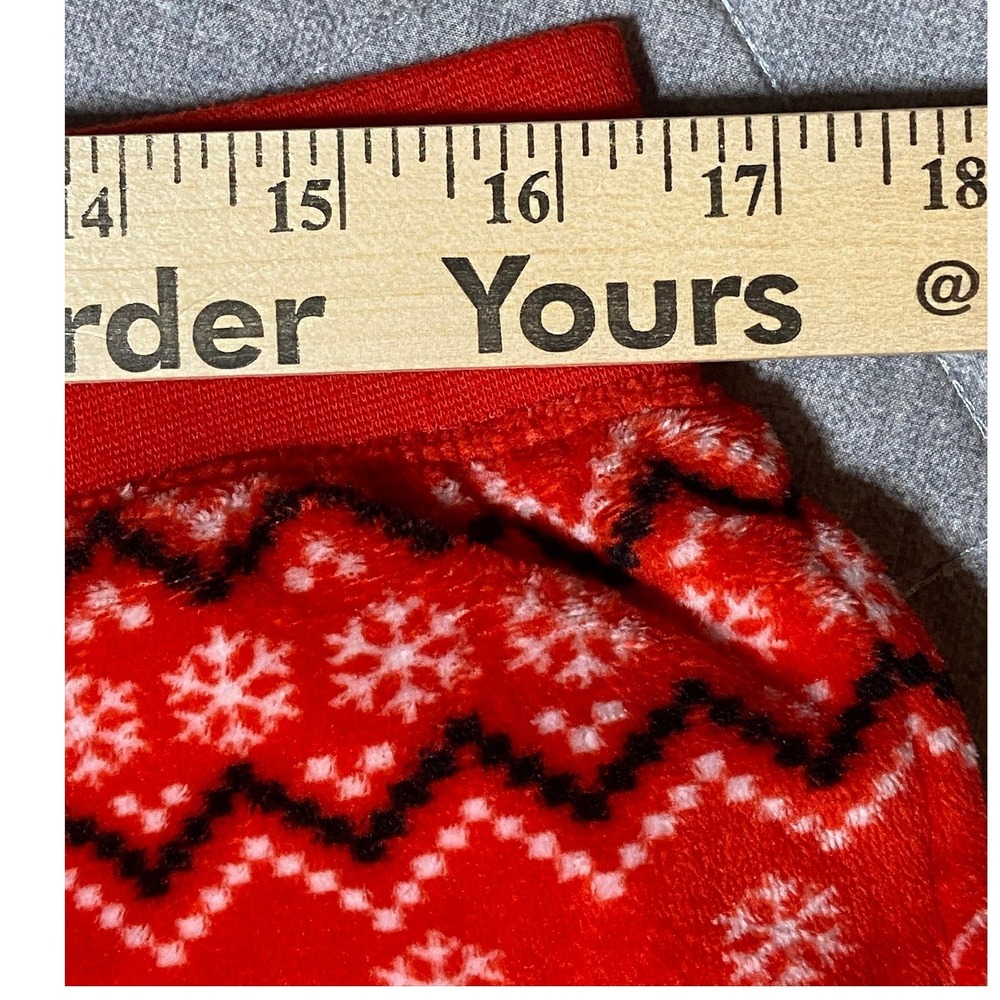Marvel Deadpool Men's Large Red Fleece Pajama Joggers Pants Holiday Pattern - Picture 5 of 11
